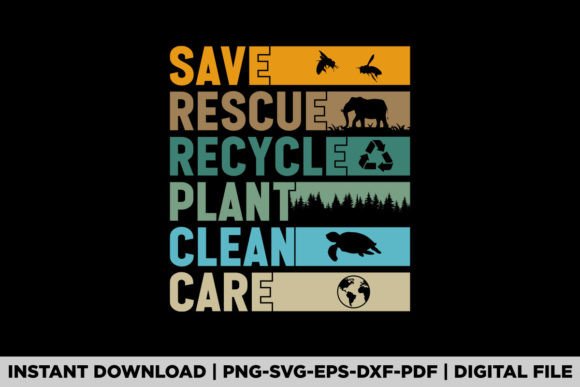 A Brand Designer's Review of Save Rescue Recycle Plant Clean Care Graphics
