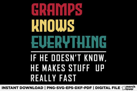 Crafting with the Gramps Know Everything Father's Day T-Shirt Graphic