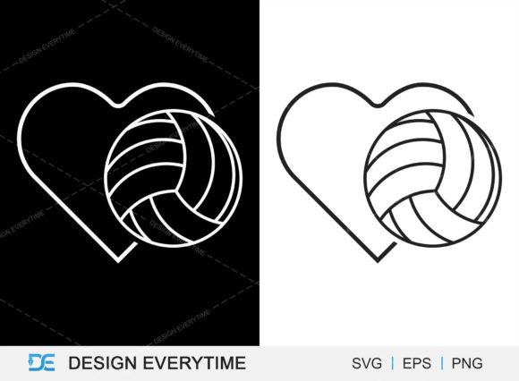 Evaluating the Volleyball with Heart SVG for Creative Businesses