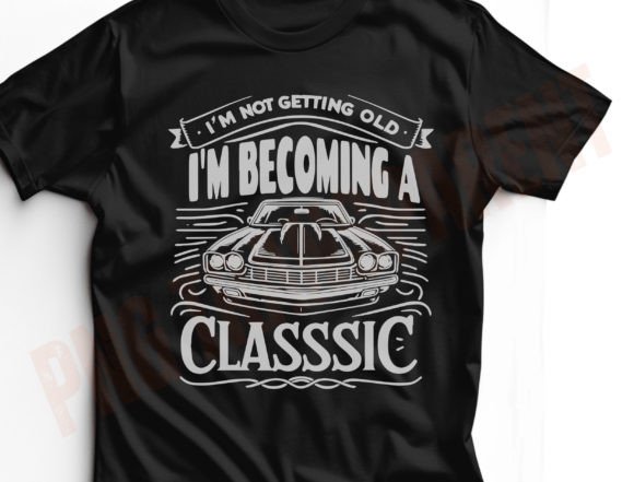 Graphics for T-Shirt Designs: Celebrating Aging with Classic Charm