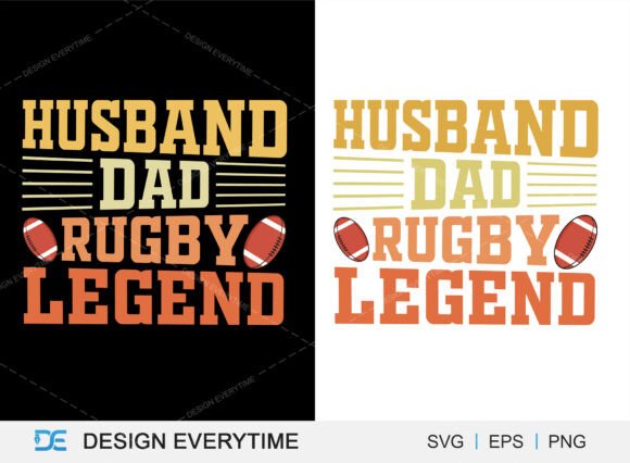 How Husband Dad Rugby Legend Graphics Elevates T-Shirt Designs