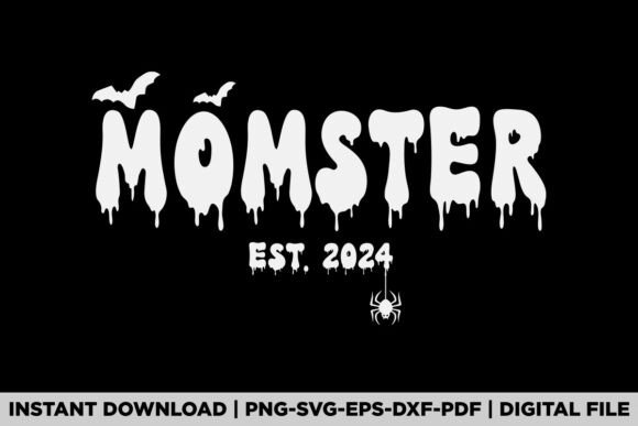 Momster Est 2024 Halloween: A Playful Graphic for T-Shirts & Seasonal Crafts