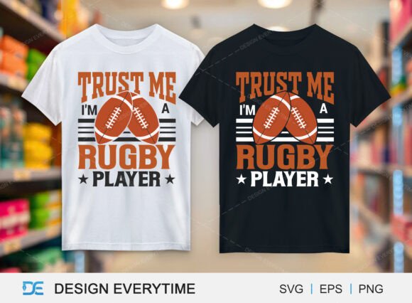 Trust Me I'm a Rugby Player Typography for Editorial Graphics